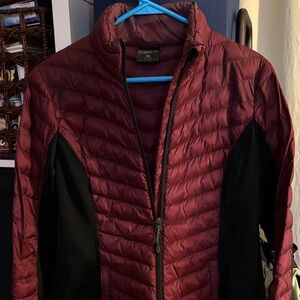 Free Country Maroon and Black Puffer Jacket